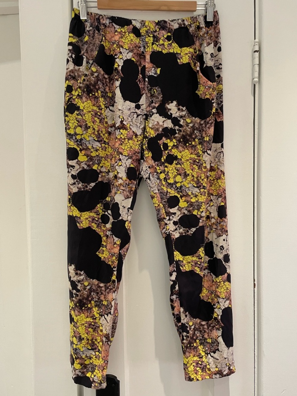 Zero + Maria Cornejo Geometric silk joggers
